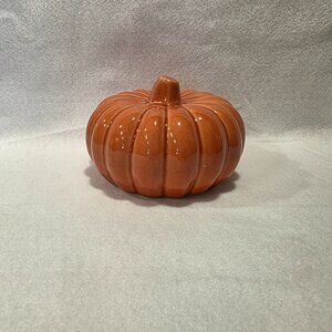 Ceramic Halloween Spooky Cute Standing Small Orange Pumpkin